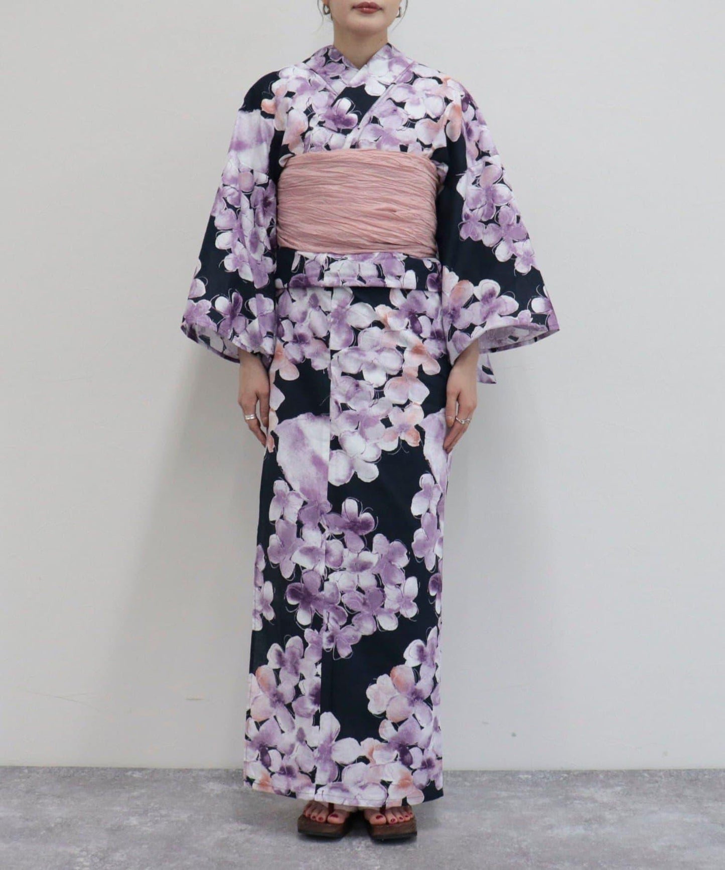 【限定/全3色】花紋浴衣2件套