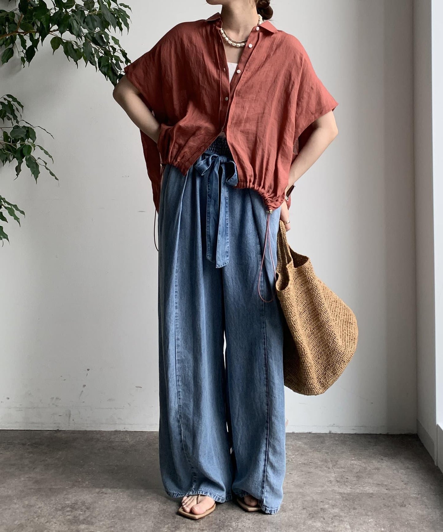 【限定】萊卡絲牛仔休閒褲