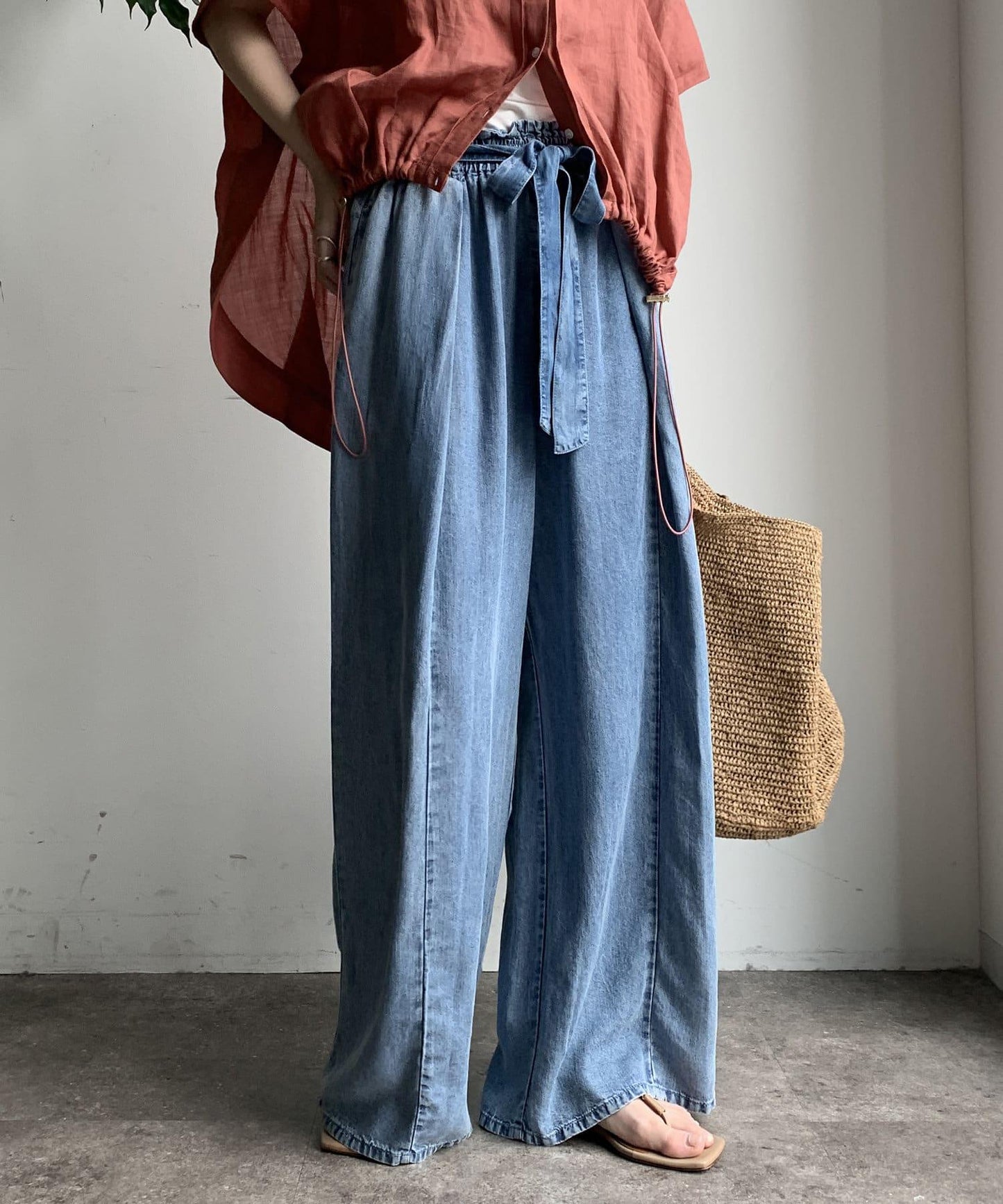 【限定】萊卡絲牛仔休閒褲