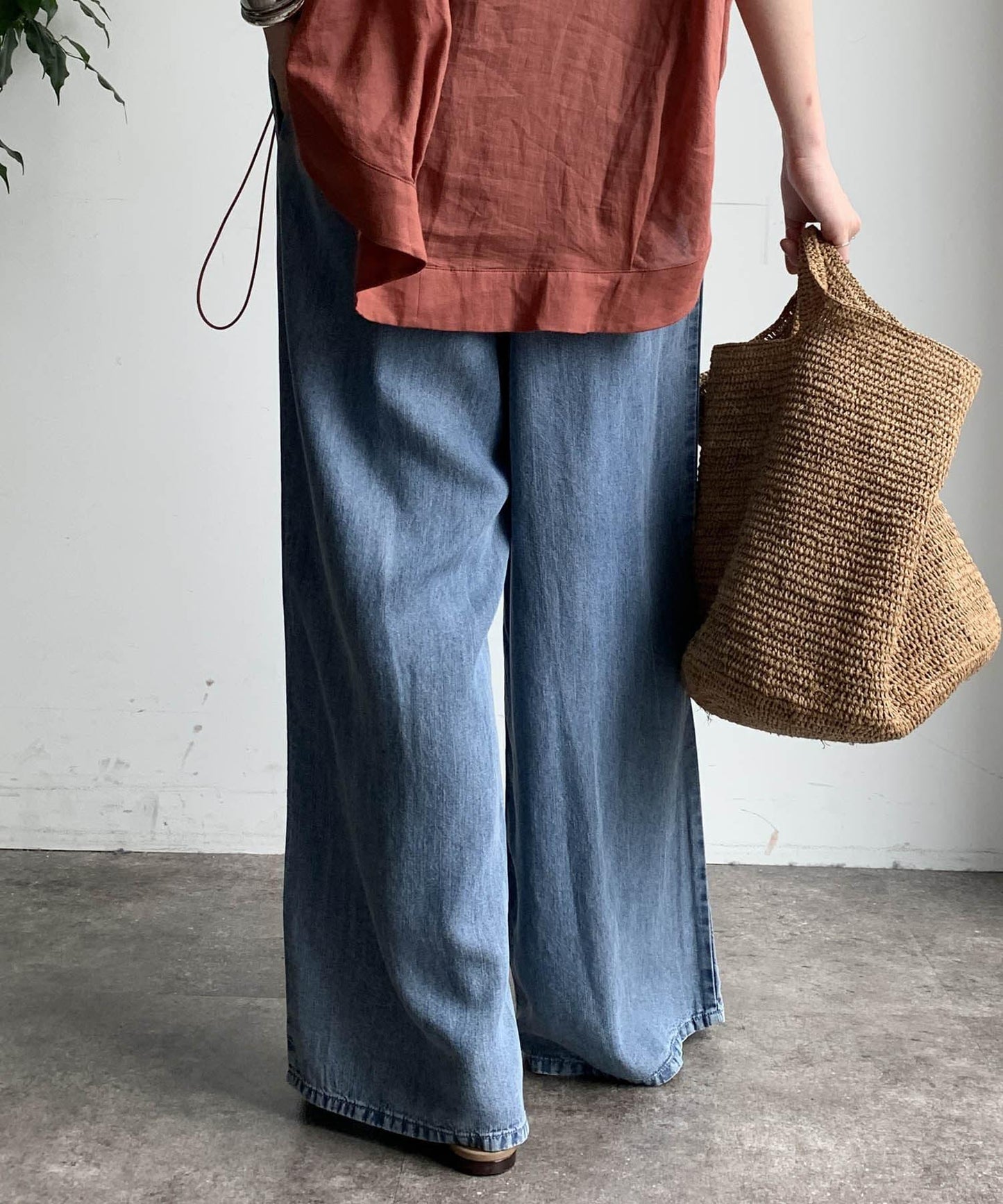 【限定】萊卡絲牛仔休閒褲