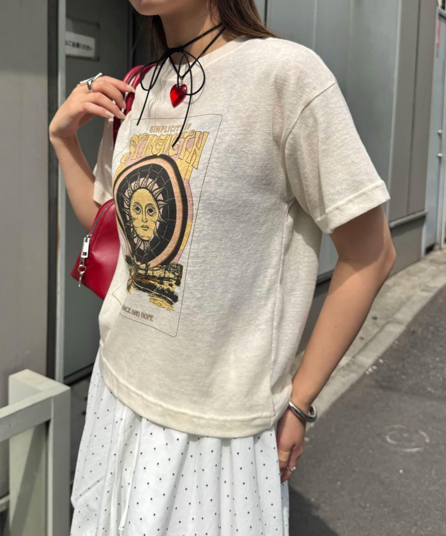 復古風情愛心T恤