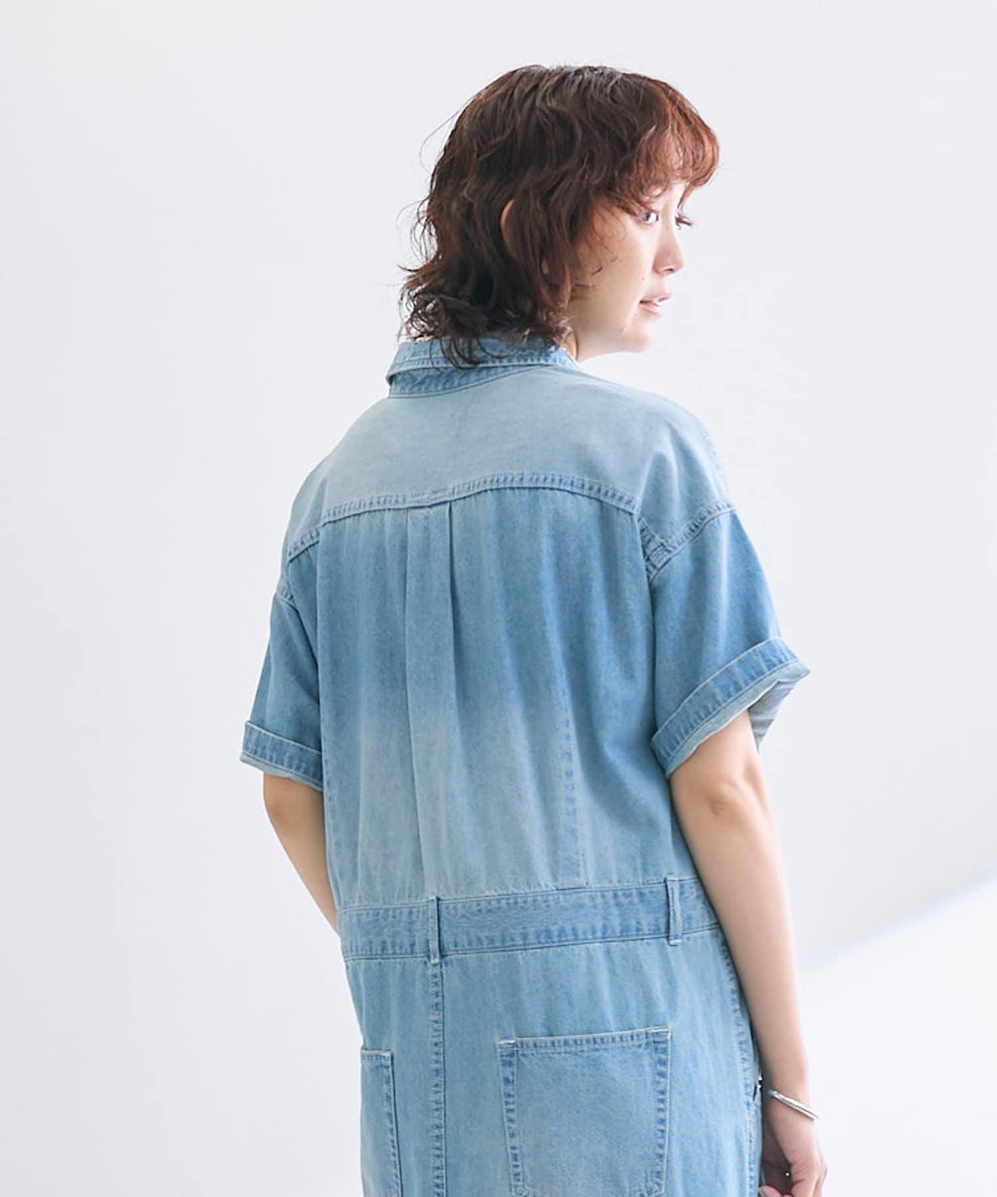 【MONN×Yoshiiiiii】長袖牛仔連衣裙/7月上旬發貨預定