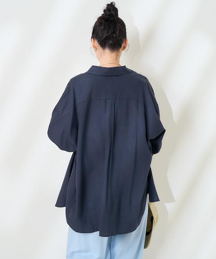 亞麻混紡襯衫<可搭配套裝>