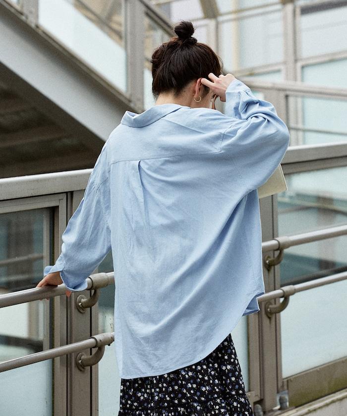亞麻混紡襯衫<可搭配套裝>