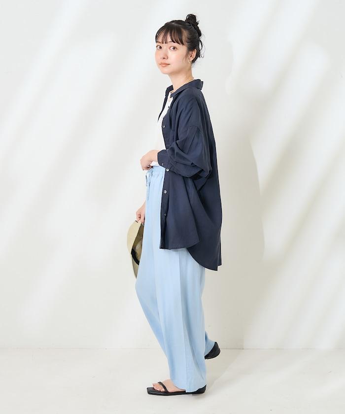 亞麻混紡襯衫<可搭配套裝>