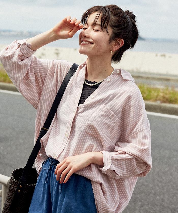 亞麻混紡襯衫<可搭配套裝>