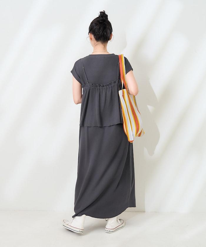 【套裝商品】多功能款 泡泡紋吊帶連衣裙