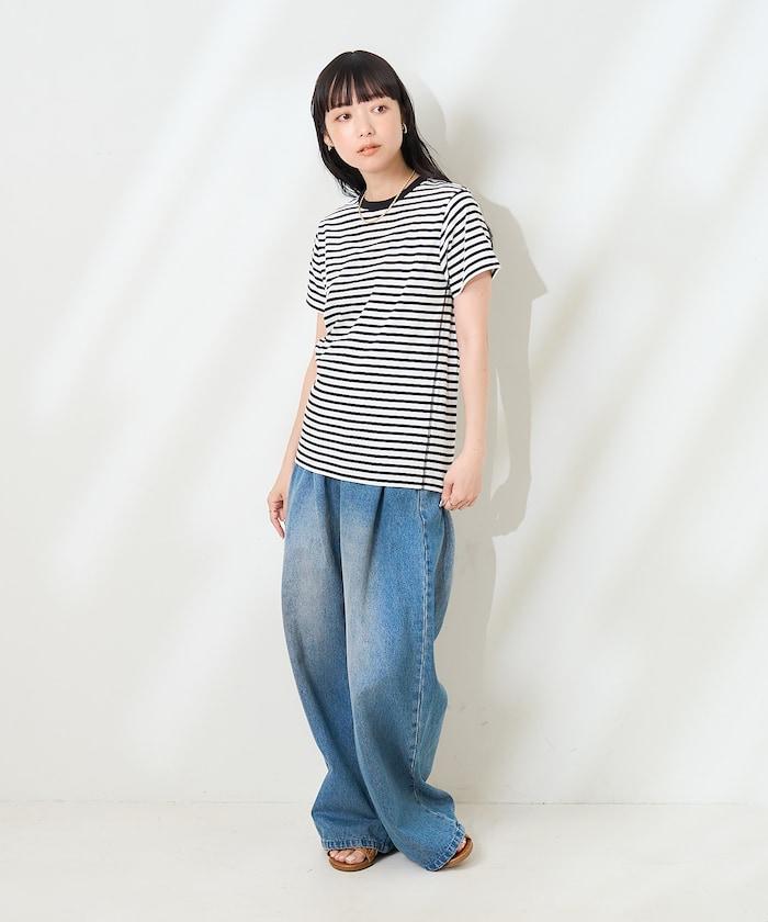 <防紫外線/接觸冷感>COOLPASS 緊湊基礎T恤