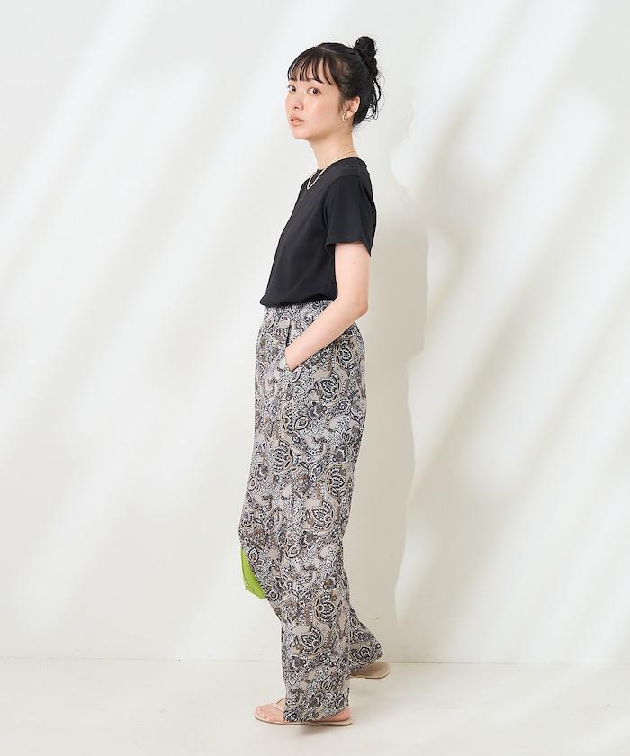 paisley印花休閒褲