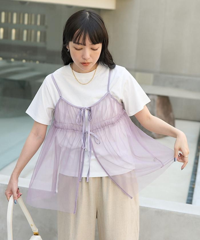 【套裝商品】蕾絲吊帶背心 T恤套裝
