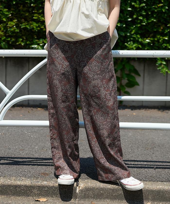 paisley印花休閒褲