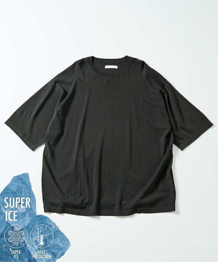 超冰絲圓領針織T恤 【接觸冷感】