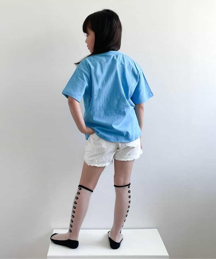 花朵點點透明高筒襪