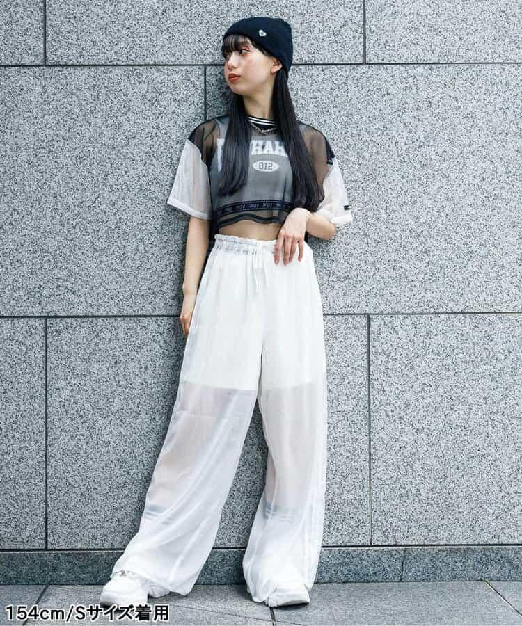 網眼短款T-shirt