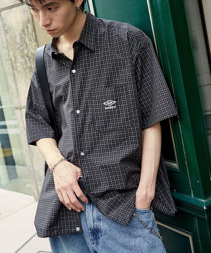 聯名 UMBRO 刺繡格子襯衫