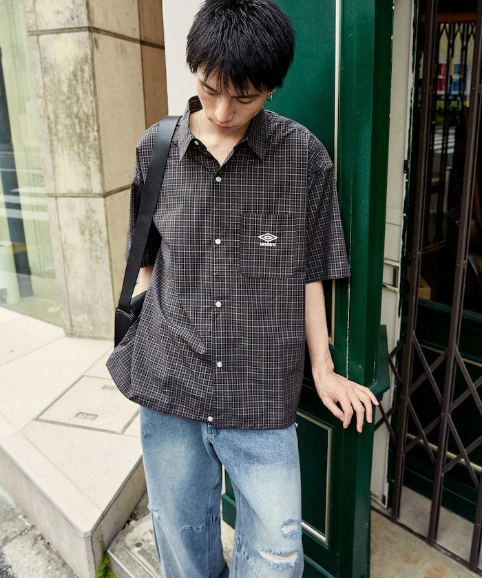 聯名 UMBRO 刺繡格子襯衫