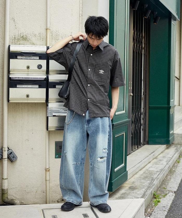 聯名 UMBRO 刺繡格子襯衫