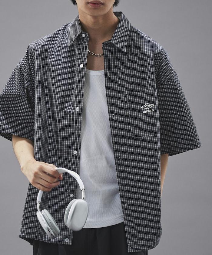 聯名 UMBRO 刺繡格子襯衫