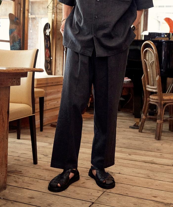 亞麻棉輕便休閒褲