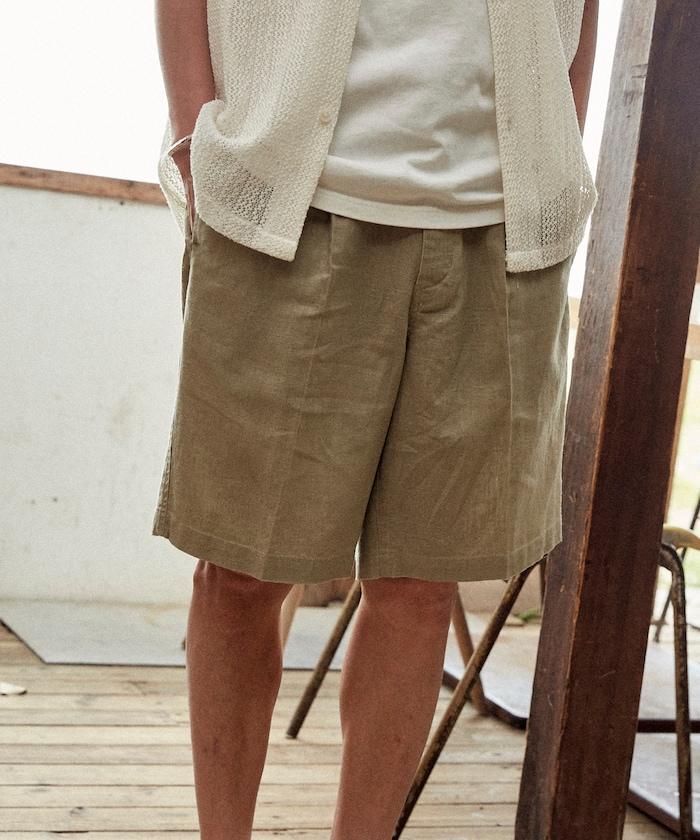 亞麻棉舒適短褲