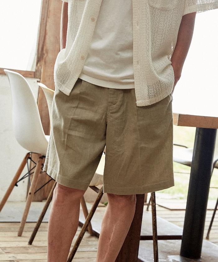 亞麻棉舒適短褲
