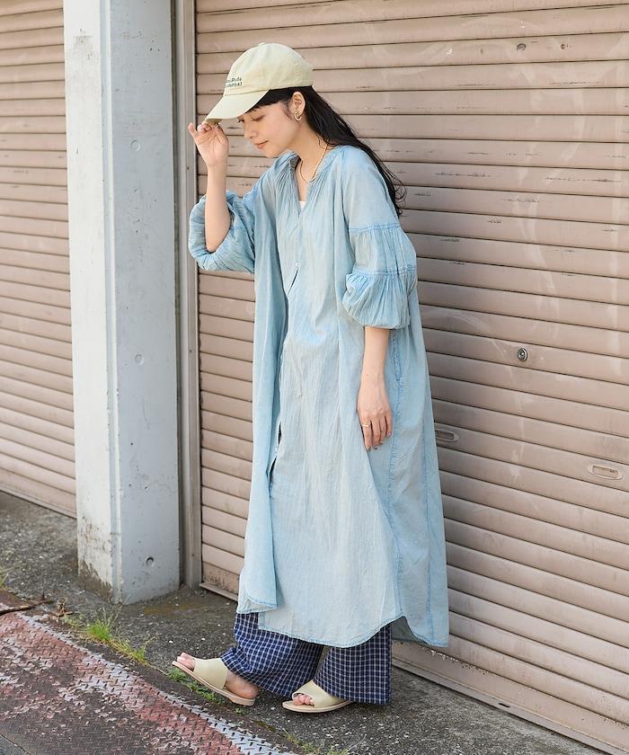 印度色染加工連衣裙