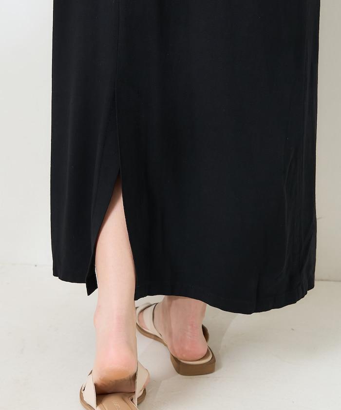 【套裝商品】亞麻粘膠 女士吊帶連衣裙 內搭套裝