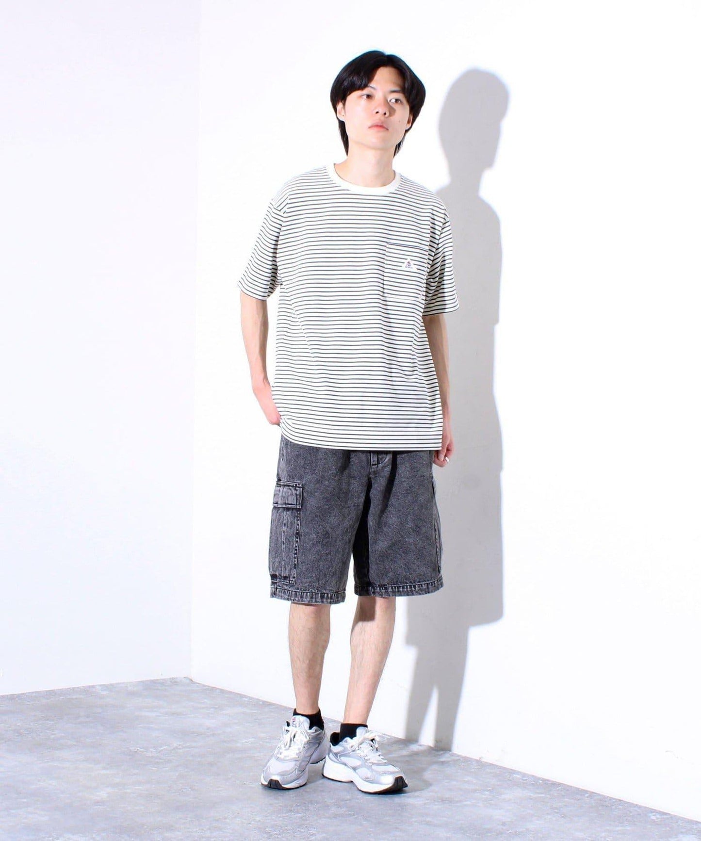 【GLOSTER】輕便牛仔工裝短褲/仿舊風格 半褲