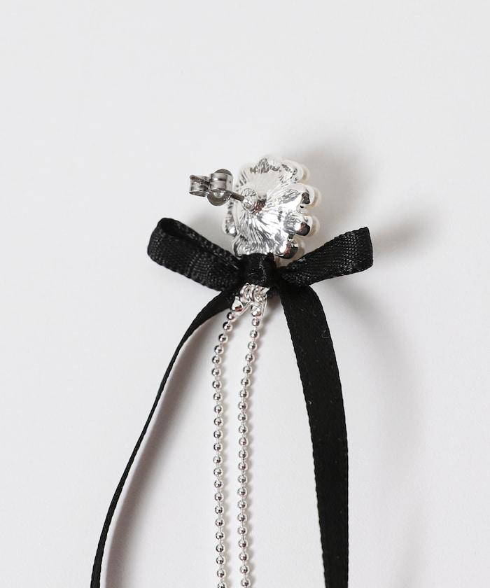 長絲帶鏈耳環 / 耳釘 / 雙耳用