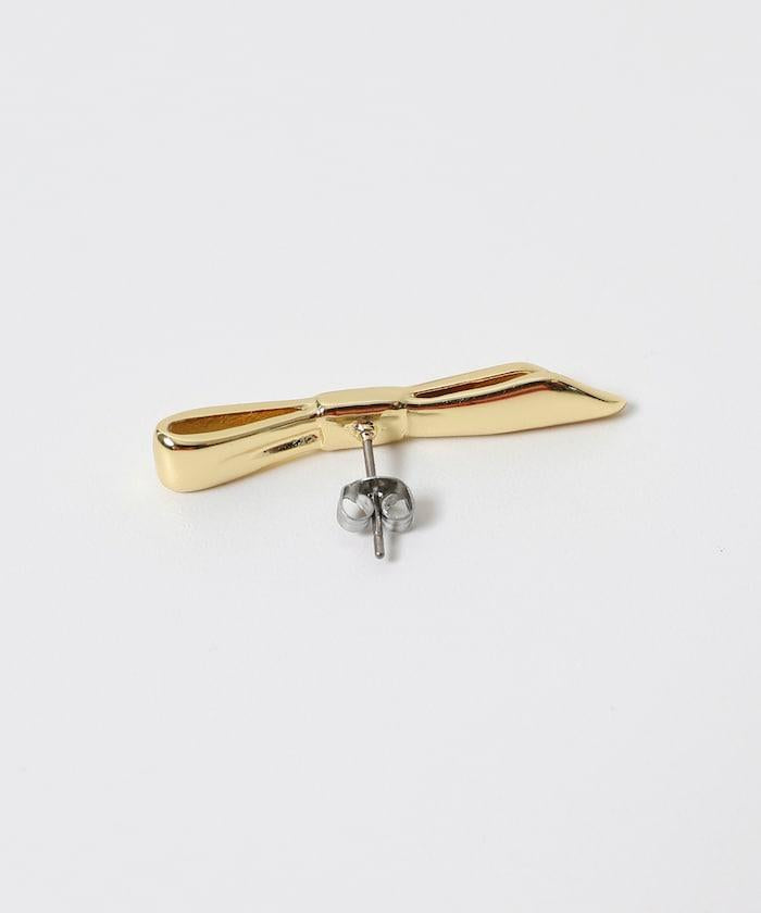 蝴蝶結圖案耳環 / 圓釘耳環 / 雙耳用