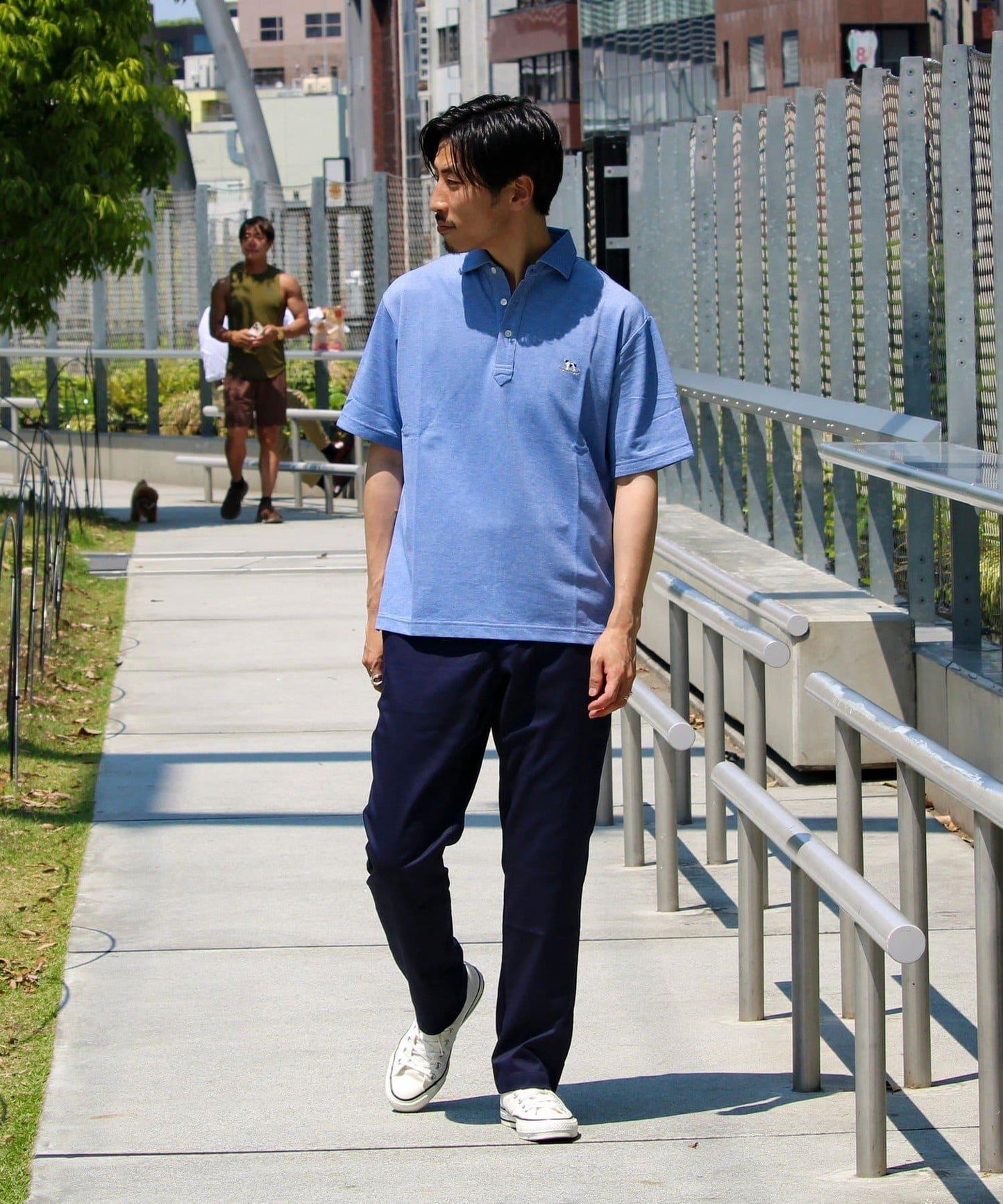 【GLOSTER】法國鬥牛犬刺繡 爸爸款Polo衫