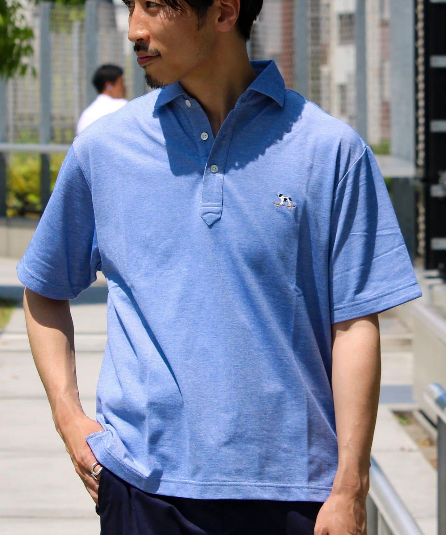 【GLOSTER】法國鬥牛犬刺繡 爸爸款Polo衫
