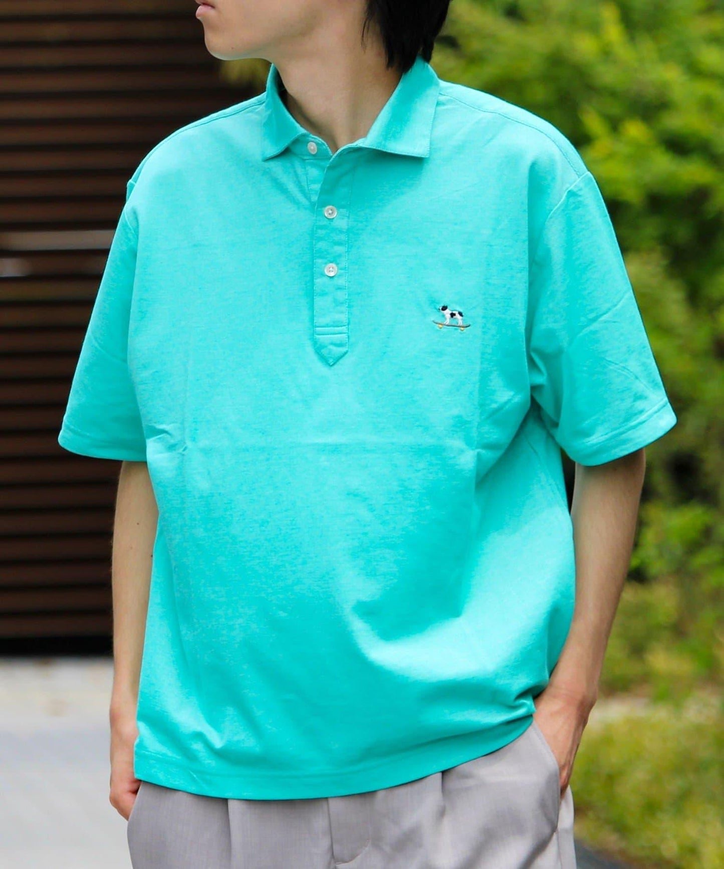 【GLOSTER】法國鬥牛犬刺繡 爸爸款Polo衫