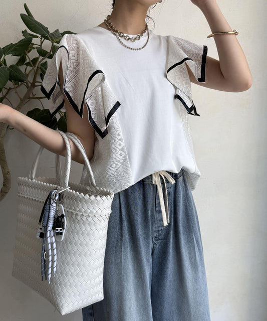 【限定】蕾絲拼接上衣