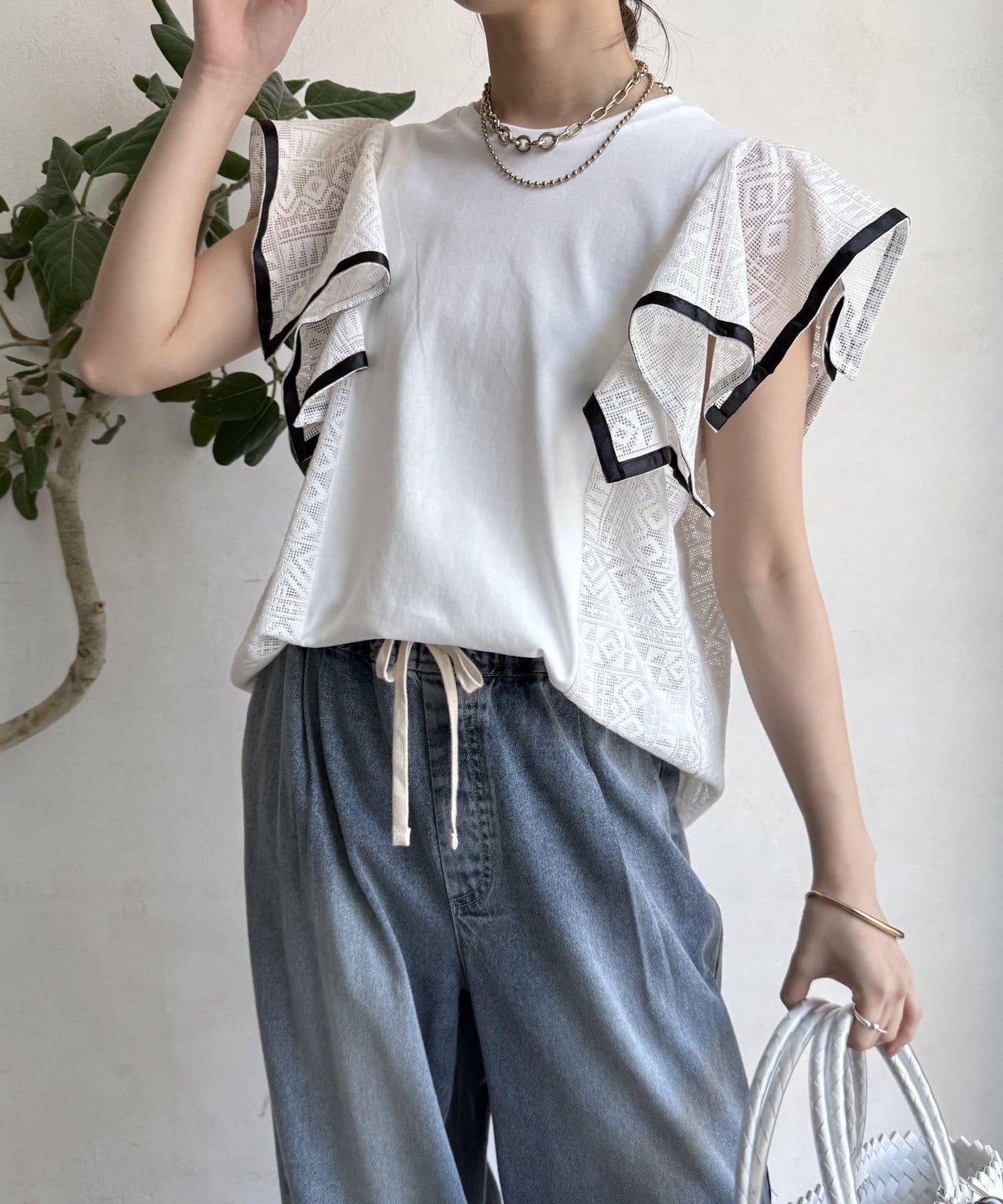 【限定】蕾絲拼接上衣