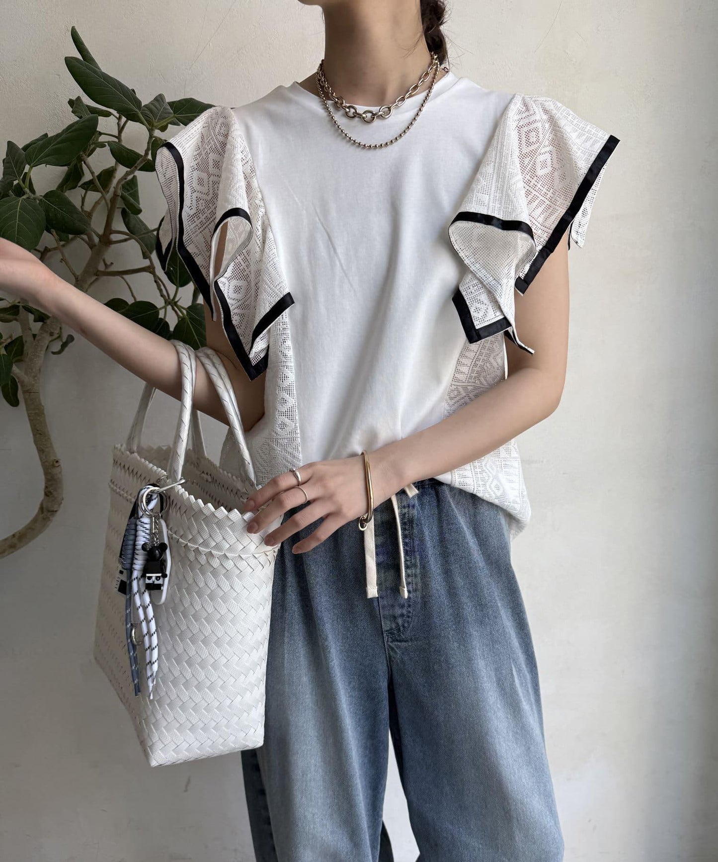 【限定】蕾絲拼接上衣