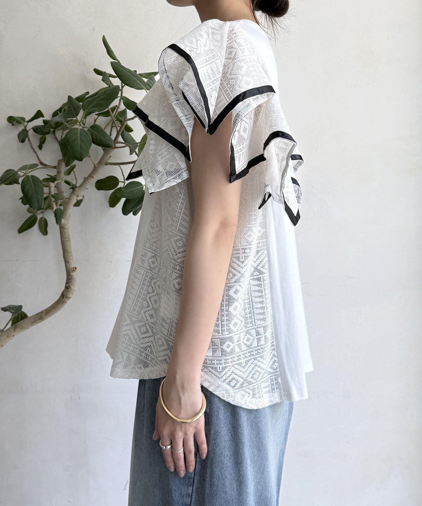 【限定】蕾絲拼接上衣