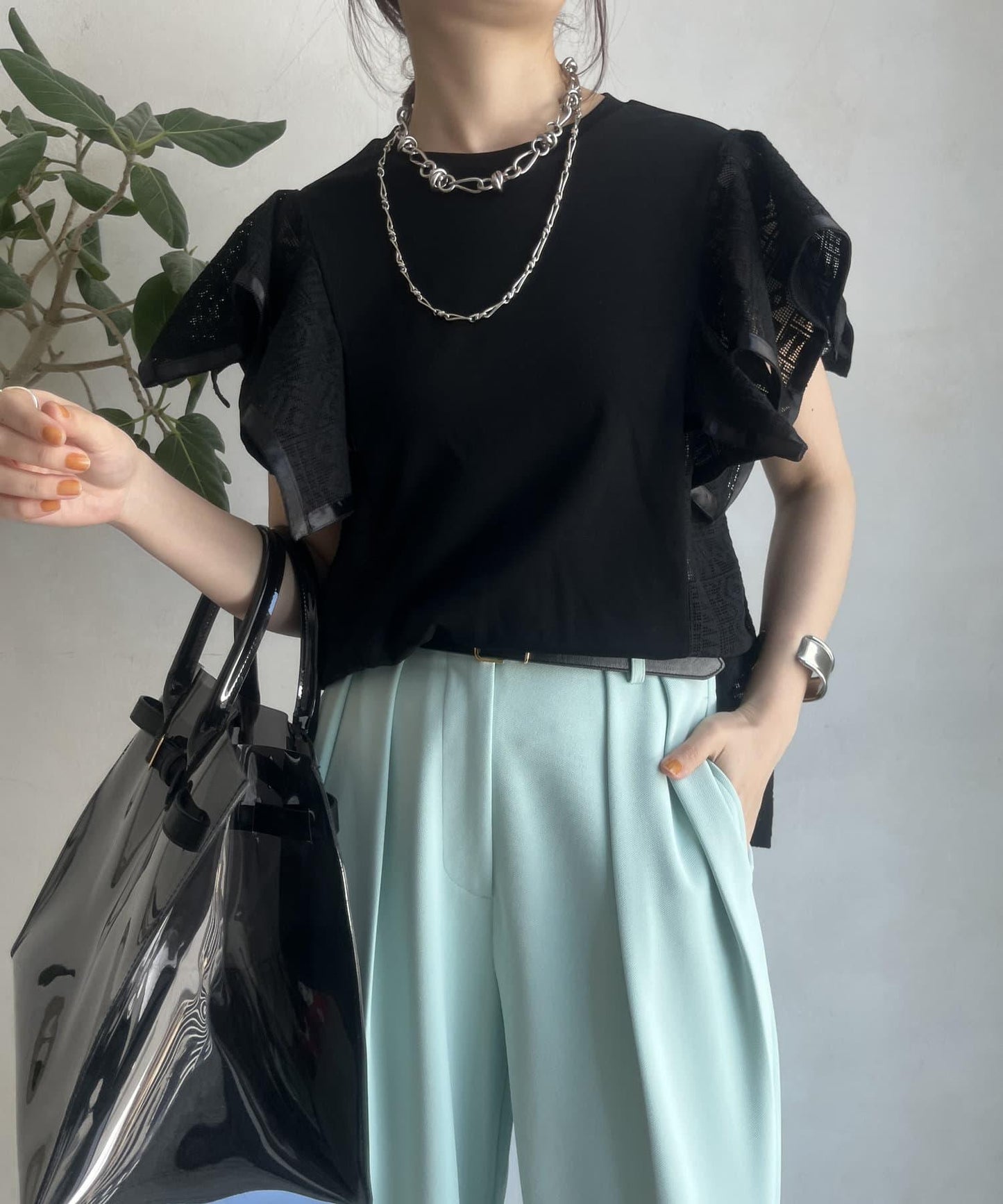 【限定】蕾絲拼接上衣