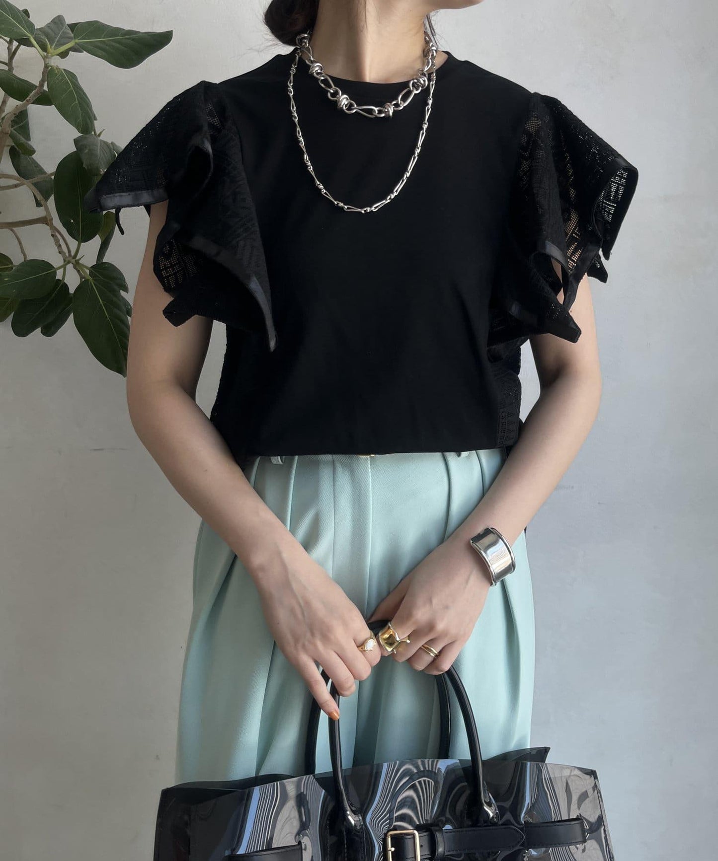 【限定】蕾絲拼接上衣