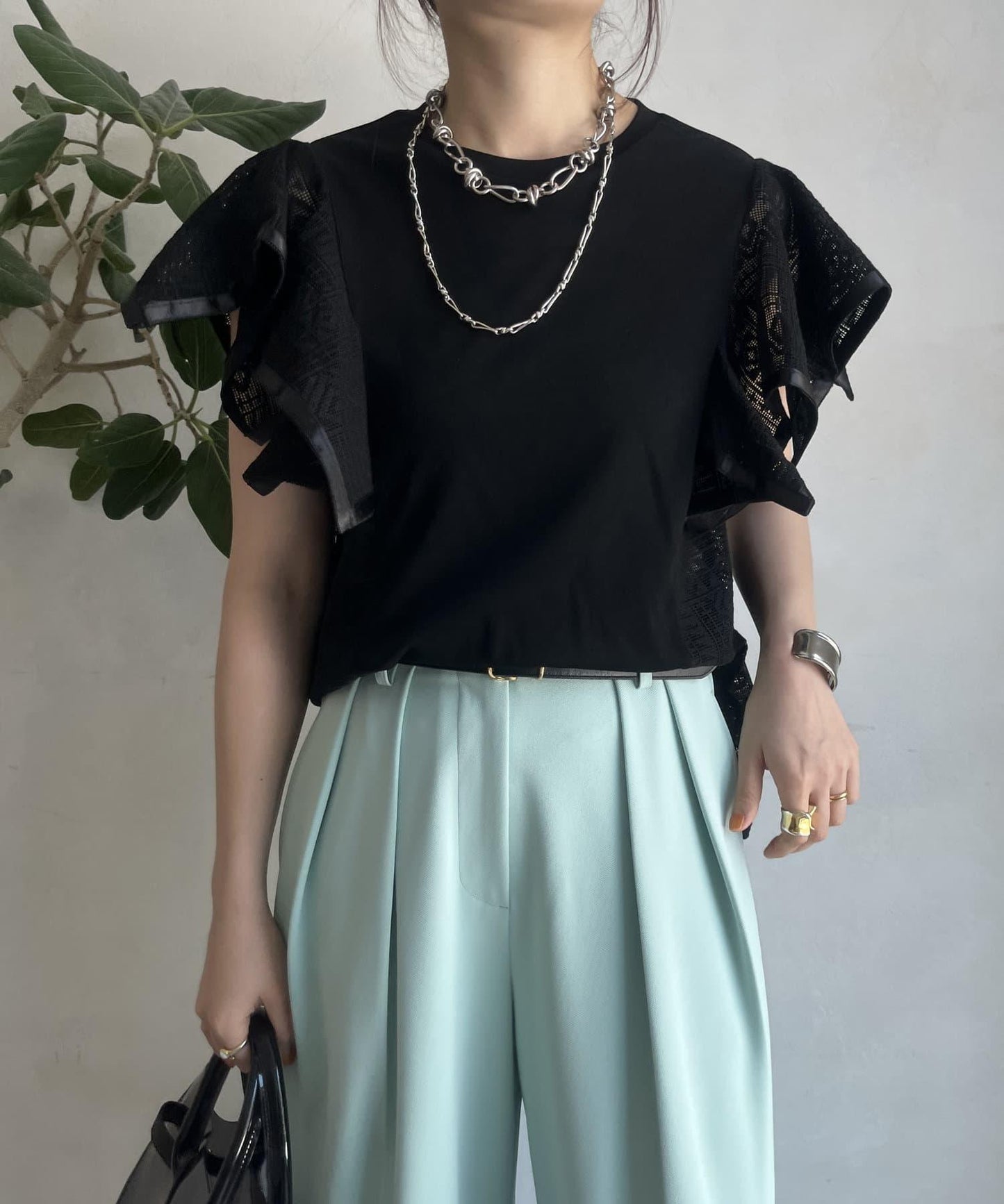 【限定】蕾絲拼接上衣