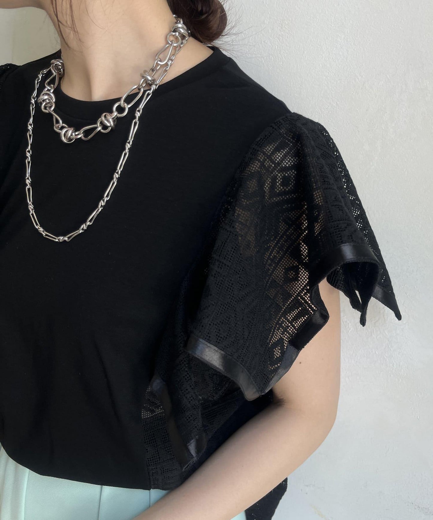 【限定】蕾絲拼接上衣