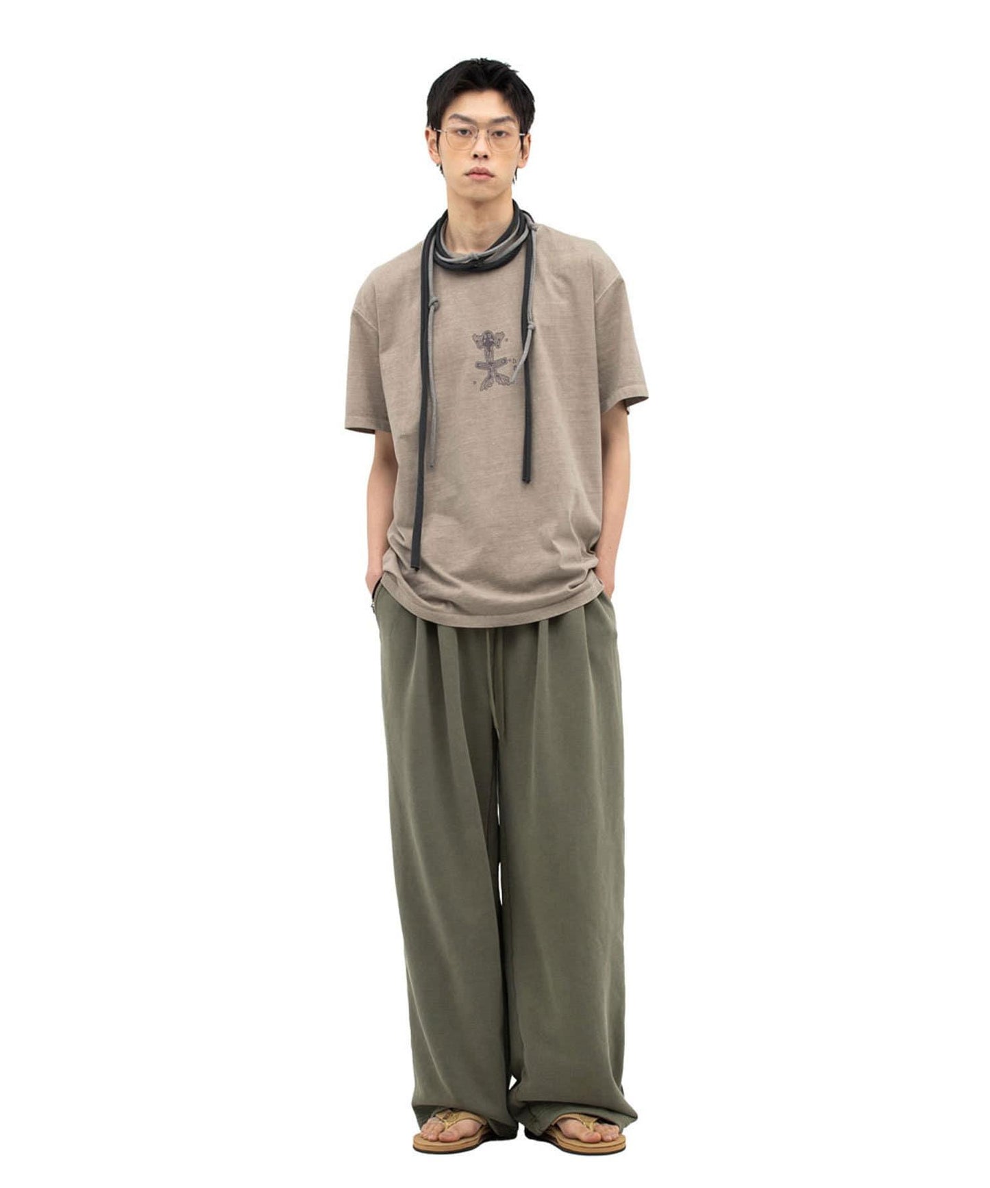 【DEFGARMENTS/デフグラメンツ】寬鬆豬絨運動褲
