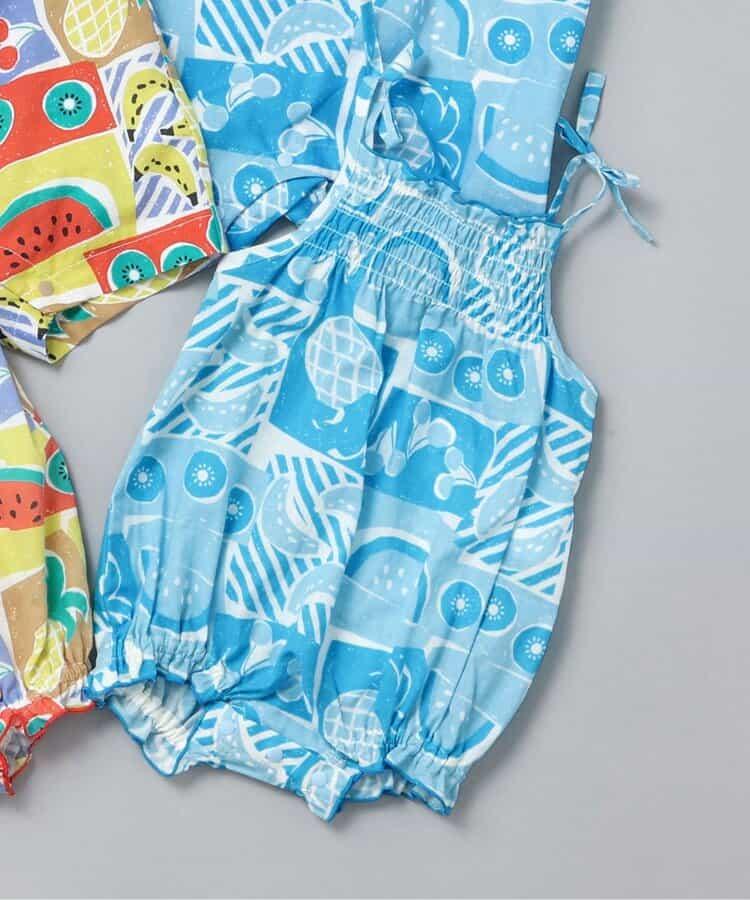 【熱帶寶貝】印花吊帶連體褲