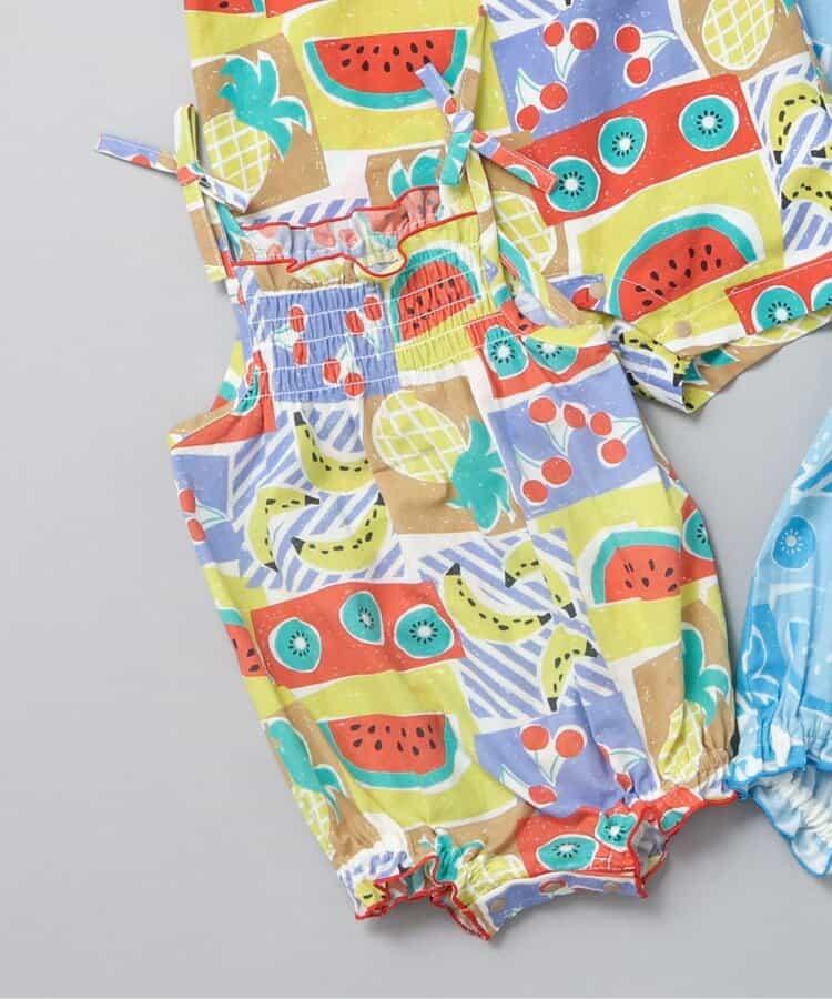 【熱帶寶貝】印花吊帶連體褲