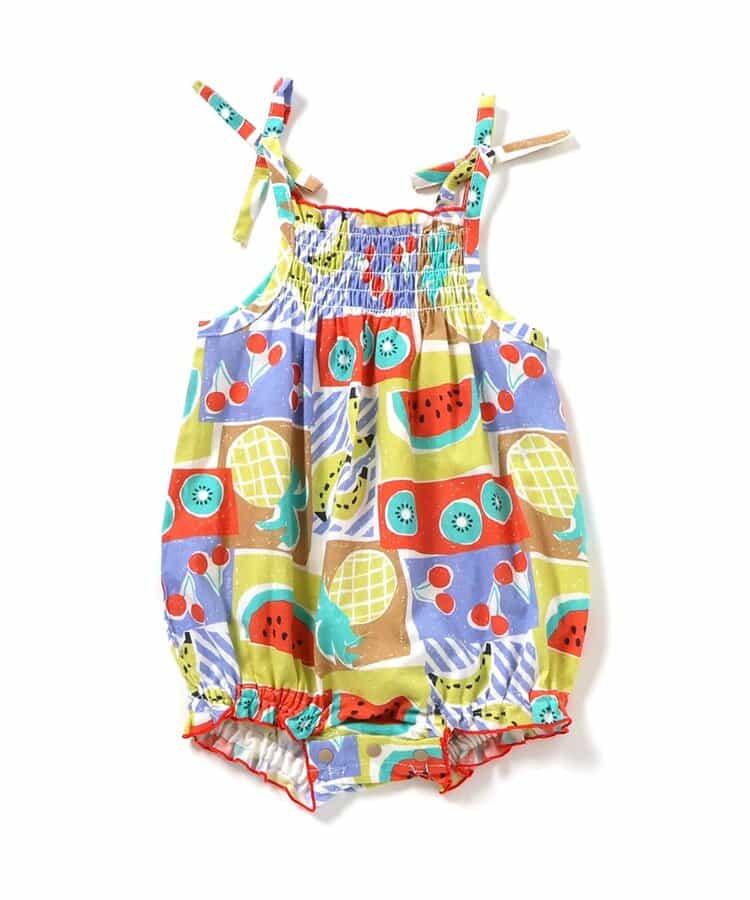 【熱帶寶貝】印花吊帶連體褲