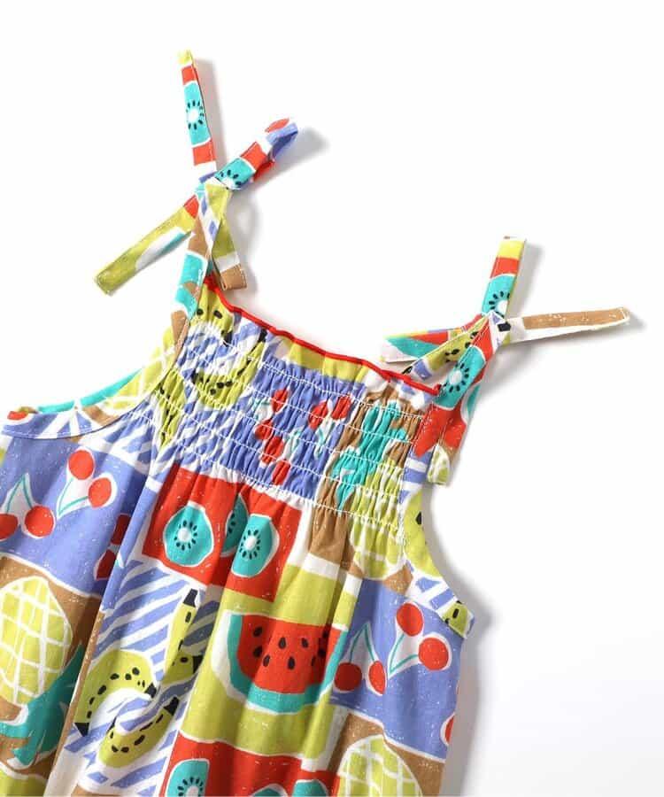 【熱帶寶貝】印花吊帶連體褲