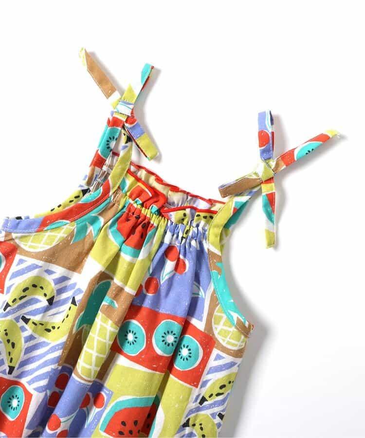 【熱帶寶貝】印花吊帶連體褲