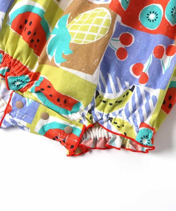 【熱帶寶貝】印花吊帶連體褲