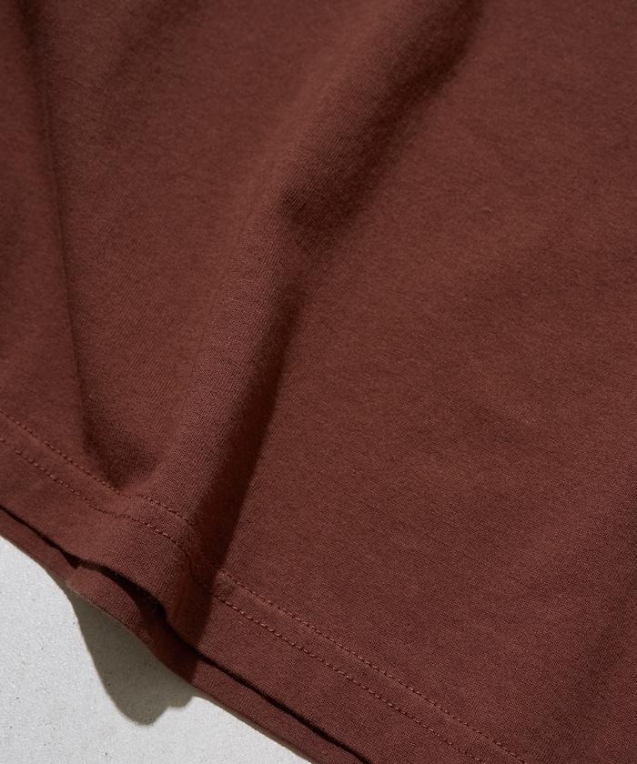 藍色圓領印花T恤