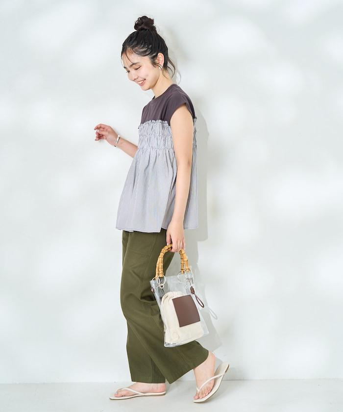 條紋拼接 法式短袖T恤